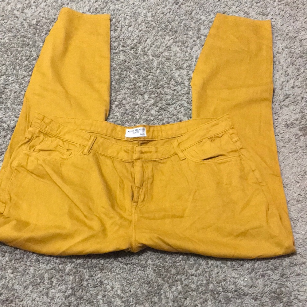 Mustard Yellow Pants lightweight cotton Lycra